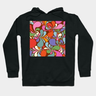 Groovy Folk Flowers, Maximalist Retro Decor / Summer of 1969 Hoodie